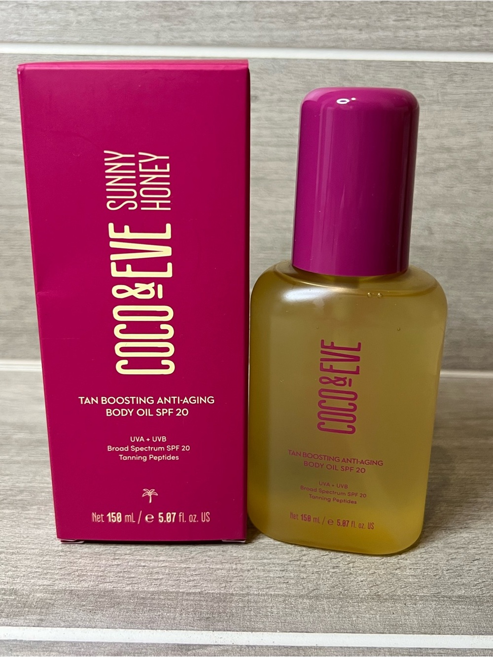 Sunny Honey Tan Boosting Anti-Aging Body Oil SPF 20 - Pink